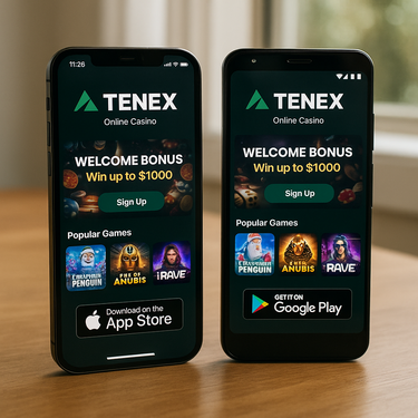 Tenex Casino Progressive Web App - iOS and Android Compatible
